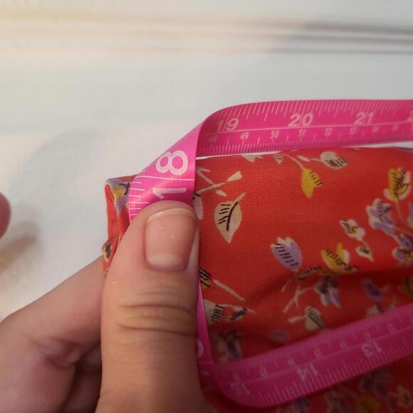 AEO Cute Floral Red/Orange Summer Mini Dress- Size 4 - Picture 8 of 9